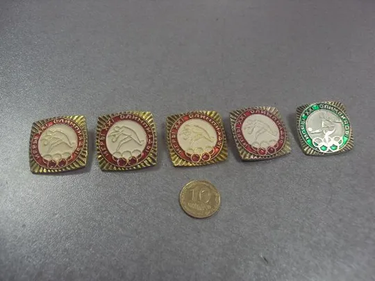 знак 21 олимпиада монреаль 1976 лот 6 шт №5536 Ціна