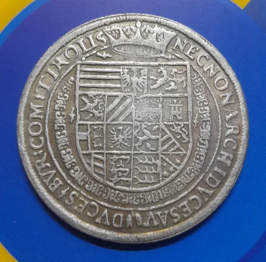 Купити Талер 1605 року. Рудольф II.  Імператор Священної Римської імперії. Копія.