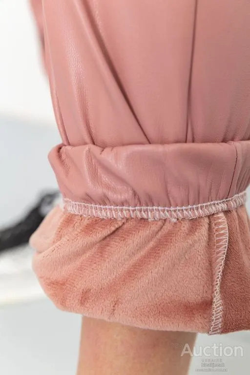 Лосины женские на флисе, цвет пудровый, 164R150 Де купити