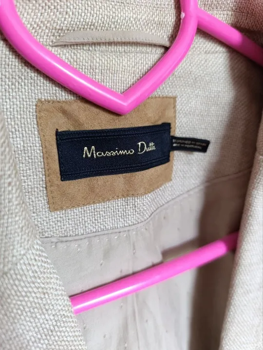 Жакет лляний massimo dutti, жіночий, бежевий, оригінал Недорого