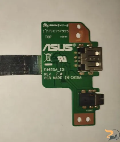 фото, Плата аудіо, USB для ноутбука Asus E402SA, E402SA_IO Rev.2.0, Б/У