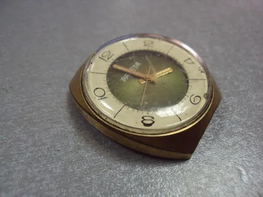 Наручные часы Ракета ссср двойной циферблат корпус позолота Ау5 баланс живой №10993 З аукціону