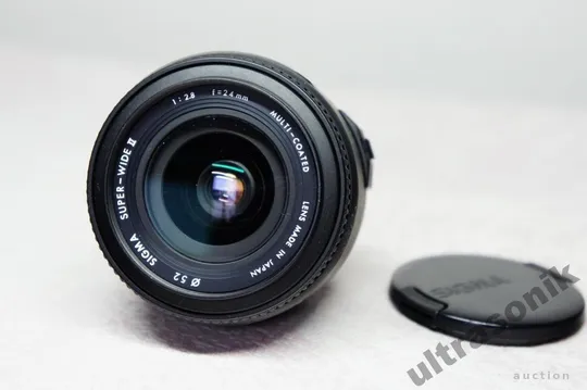 Об'єктив Canon EF, EF-S широкоугольный Sigma Super-Wide II 1:2.8 f=24mm multi-coated Ф52mm Japan Вживане Ціна
