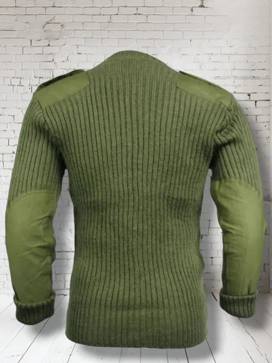 Чоловічий військовий теплий светр олива З аукціону