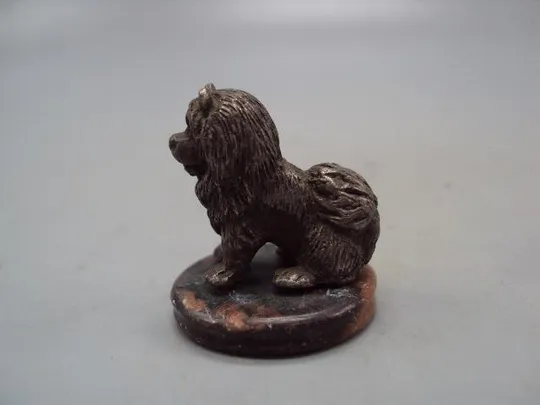 Купити Фигура миниатюра статуэтка собака Чао-чао собачка щенок серебро 925 проба вес 32,18 на подставке №13