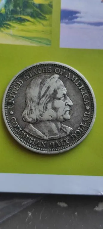 1892 монета серебро пол доллара США- всемирная выставка 400-летие открытия Америки Колумбом ct536. Продаж