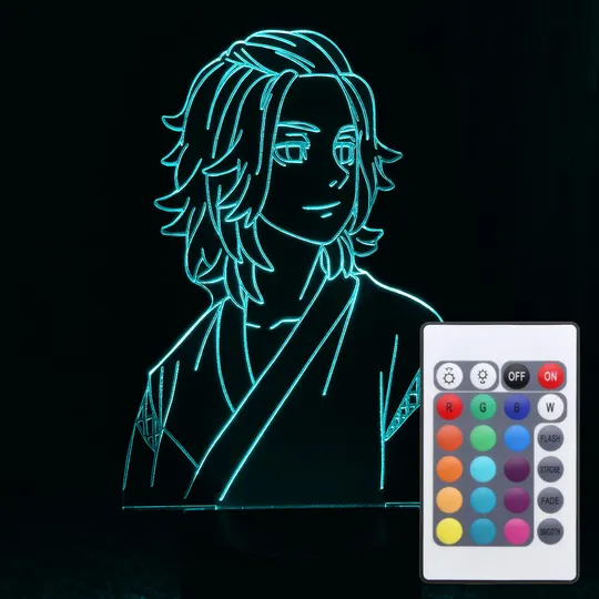 Акриловий світильник-нічник з пультом 16 кольорів Манджиро Сано (Manjiro Sano) tty-n000548 Ціна