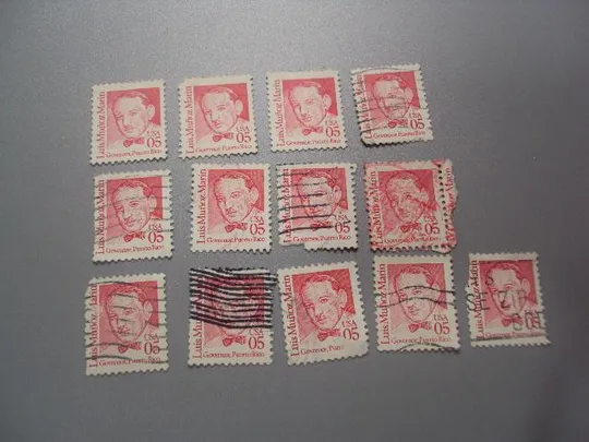 марки США 1986 стандарт великие люди Луис Марин Первый губернатор Пуэрто Рико лот 13 шт гаш №2486 Ціна