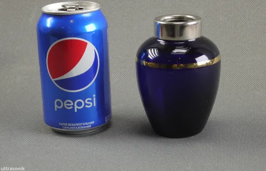 Купити Кобальтова синя банка чайниця старе радянське кольорове скло Вживане