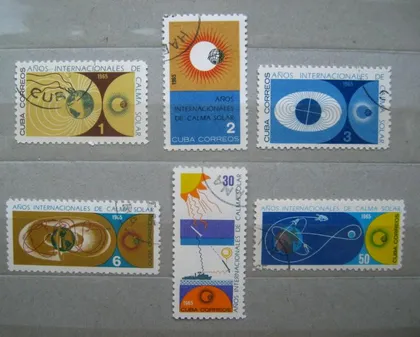 фото, КОСМОС - Год спокойного солнца = КУБА = 1965 р. = гаш. ==