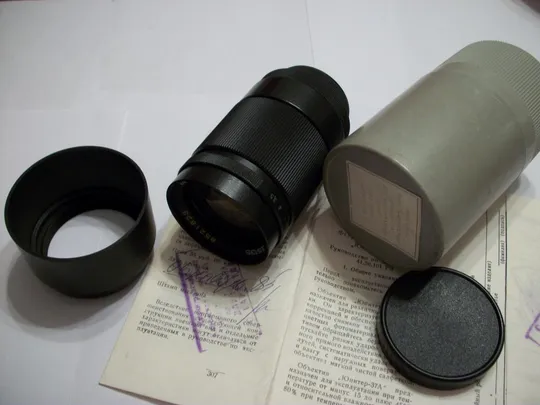 Купити Объектив Юпитер-37А , М-42 , No-8521823 , весь комплект СССР, футляр, бленда, паспорт , две крышки