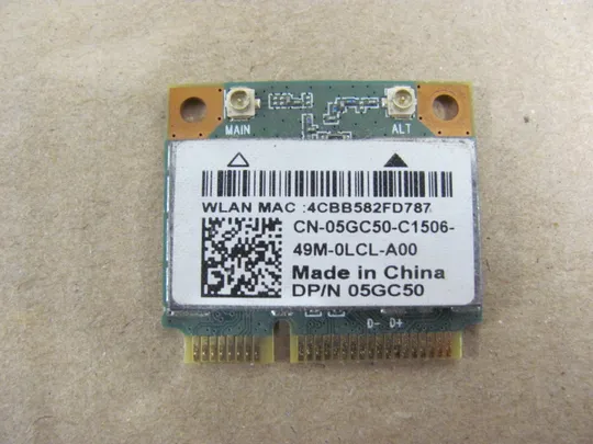 584-17 WI-FI модуль 05GC50 QCWB335  для Dell VOSTRO 14 Insprion 14 3441 3442 3443 оригінал Ціна