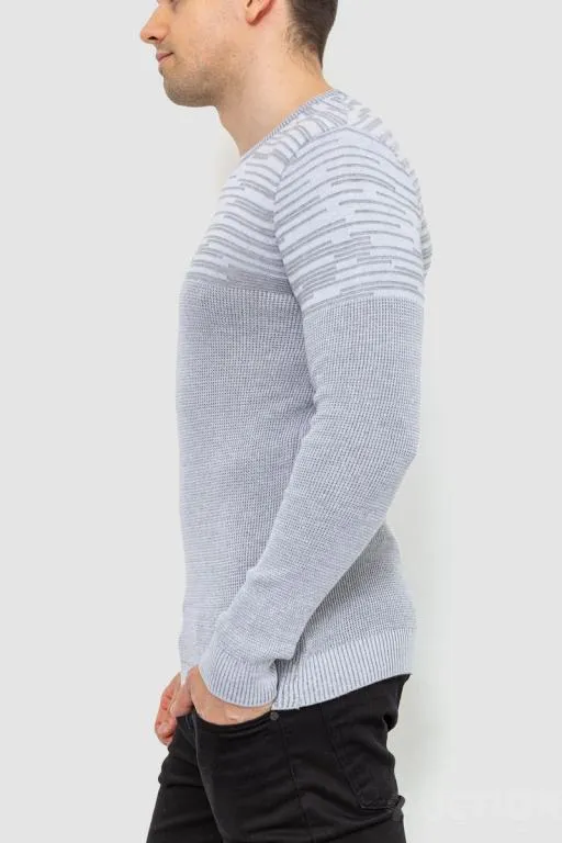 Свитер мужской, цвет серый, 214R3238 З аукціону