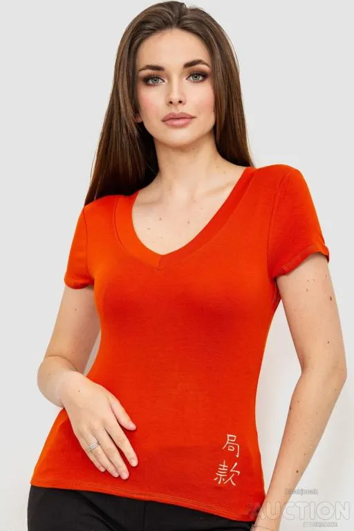 Футболка женская, цвет терракотовый, 186R528 Ціна