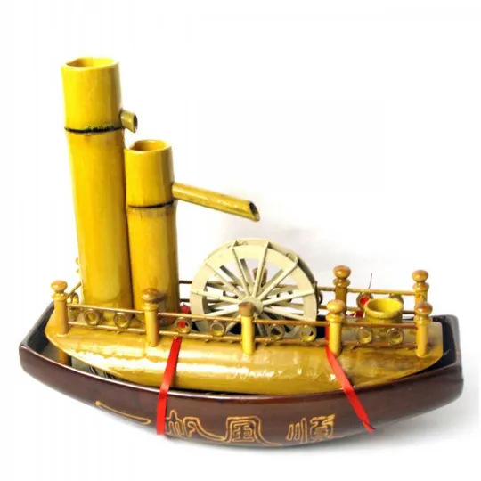 Купити Настольный бамбуковый фонтан для дома, офиса 31,5х37х14 см Корабль