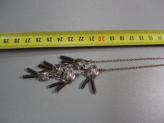 бижутерия колье ожерелье листья листочки металл длина 52 см №10906 Інтернет-аукціон