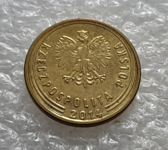 (6868) 2 грош Польщі 2014 новий тип (2 гроша Польща, Польша, Polska) З аукціону