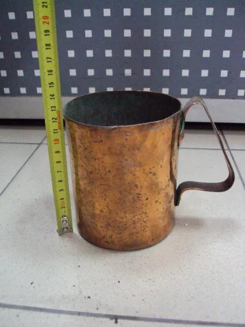 Кружка медь высота 12,5 см, диаметр 10,8 см (№525) №11394 Недорого