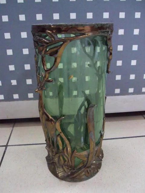 Ваза олень г. Петриков завод Авангард 1991 стекло шпиатр высота 21 см диаметр 10 см №10695 Недорого