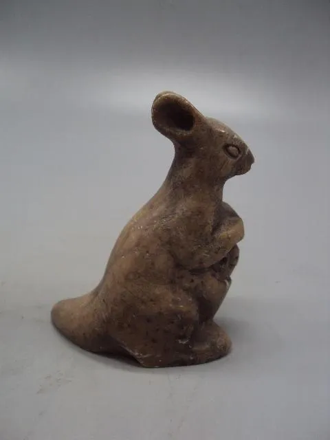 Фигура камень статуэтка миниатюра кенгуру с детенышем кенгуренком высота 7,5 см №13763 Де купити