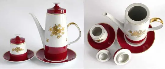 Чайно/кавовий сервіз порцеляна позолота 1960-ті НДР Де купити