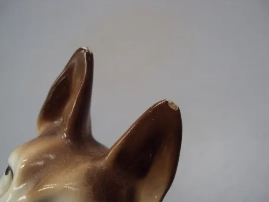 Фигура фарфор статуэтка Германия собака овчарка собачка высота 13,7 см, длина 21,4см скольчик №13993 Характеристики