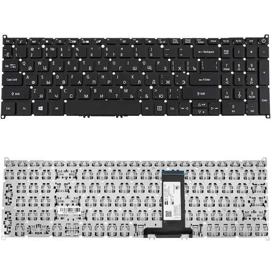 Клавіатура для ноутбука ACER (AS: A317-53) rus, black, без кадру Ціна