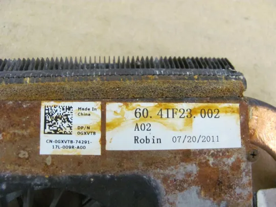 номер0310-27 система охолодження Кулер Охолоджувальний блок Охолоджувальна система Кулери та системи охолодження Охолодження материнської плати cooling system  0GXVT8 60.4IF23.002 для DELL Vostro 3550 оригінал Інтернет-аукціон