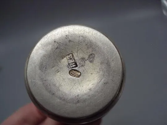 Рюмка стопка узор цветы и архитектура серебро 84 проба орел вес 30,76 г размер 5,5х5,2 см №1382 Недорого