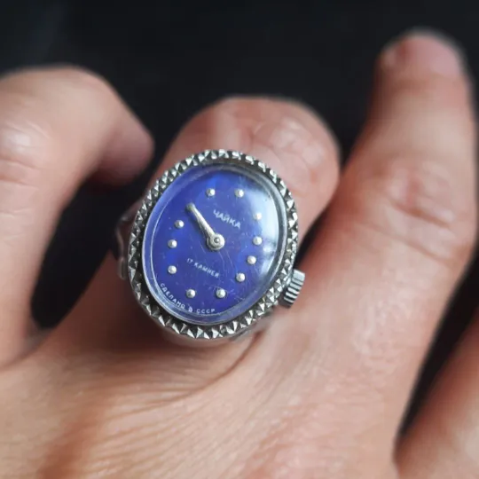 Годинник -каблучка Чайка СССР Часы-кольцо чайка СССР,на ходу. Інструкція