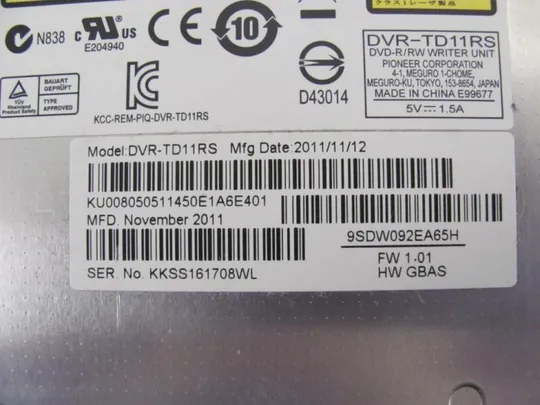№244-8 DVD-привод DVR-TD11RS 9SDW092EA65H для Acer Aspire 5350 5750 5755 5755G NV57 оригінал З аукціону