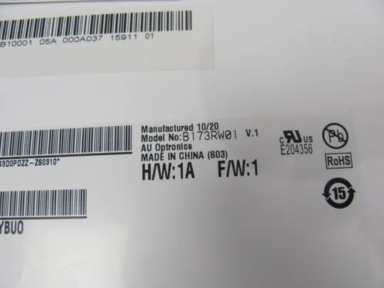 МР9-2 матриця B173RW01 V1  17.3&quot;  WXGA++ LVDS 40 pin TN Інтернет-аукціон