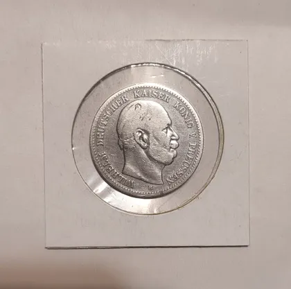 фото, 2 марки Германия империя. Прусия 1876 год. B Серебро