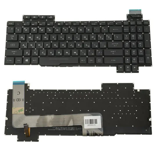 Клавіатура для ноутбука ASUS (GL703VD, GL703VM) rus, black, без фрейма, підсвічування клавіш(оригінал) Ціна