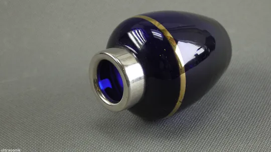 Кобальтова синя банка чайниця старе радянське кольорове скло Вживане Продаж