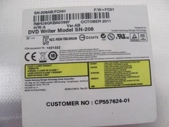 №261-1 DVD-привод CP343902-02 CP557624-01 для FUJITSU T900 AH530 A530 оригінал Де купити