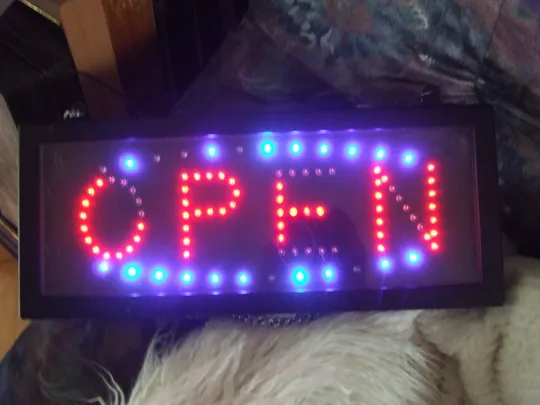 Купити Світодіодна вивіска опен -відкрито роз. 41х17 см.