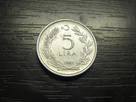 Купити 5 лір Туреччина 1981
