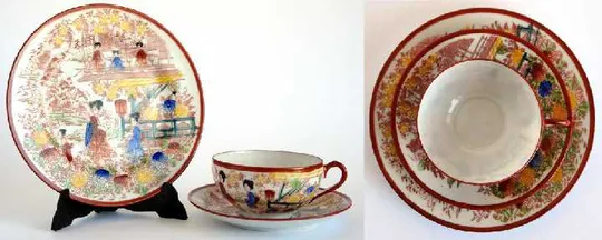 Чайний сервіз Гейша порцеляна Kutani Japan Характеристики