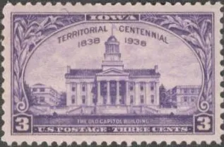 США (USA) 1938 г. АРХИТЕКТУРА. АЙОВА. СТОЛЕТИЕ. СТАРЫЙ КАПИТОН. СОСТОЯНИЕ ИДЕАЛЬНОЕ С КЛЕЕМ. Ціна