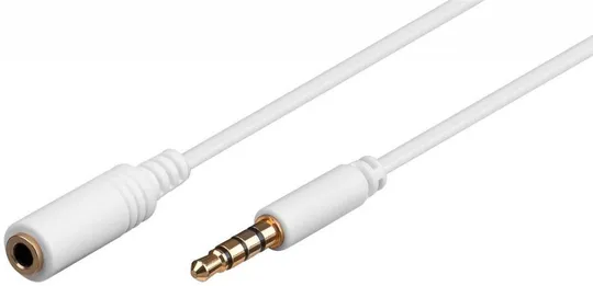 Кабель аудіо-подовжувач Jack 3.5mm 4pin M/F  3.0m Goobay (75.06.2363) UltraSlim Shielded AWG28 AUX Ціна