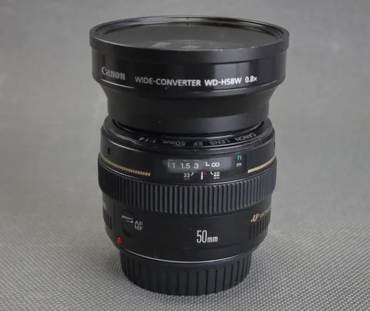 Canon EF 0.8X телеконвертер Canon WD-H58W Wide-Converter for DIGITAL High Definition 58mm Вживане Де купити