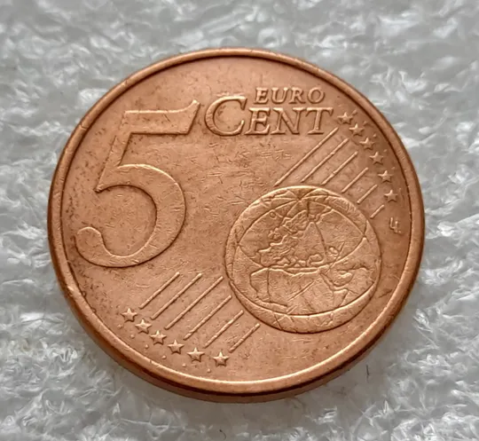 (1805) 5 євроцентів 2008 Іспанія, брак вздуття плакіровки (5 евроцентов 2008 Испания, вздутие плакировки) Інтернет-аукціон