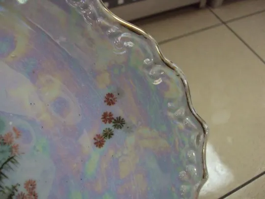 Тарелка японские мотивы блюдо фарфор клеймо корона с крестом высота 4 см диаметр 28,5 см №10763 Де купити