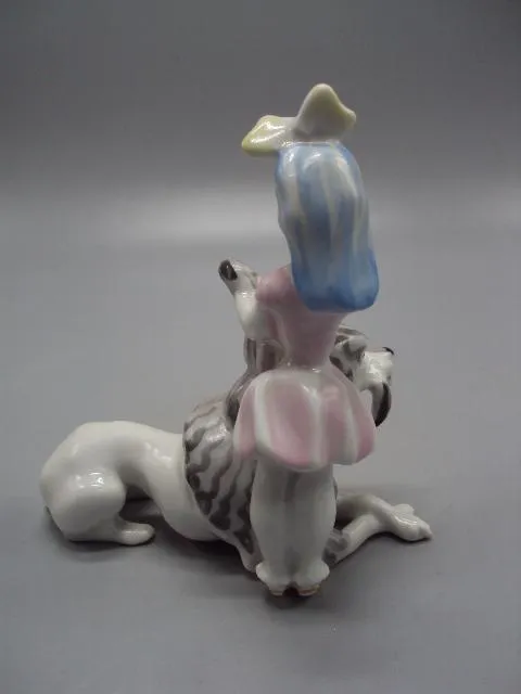 Фигура фарфор статуэтка ЛФЗ Мальвина и Артемон сказка Буратино и золотой ключик 11,5 см №14518 З аукціону