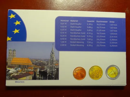 Комплект євромонет Німеччини 2004 D (повний комплект) UNC Продаж