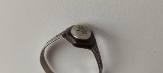 19 век или ранее Серебряное кольцо с печаткой, редкий предмет vp736 Інтернет-аукціон