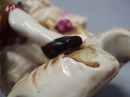 Фигура фарфор статуэтка Германия пастушка и музыкант кавалер и дама с ягненком высота 24 см №13814 Недорого