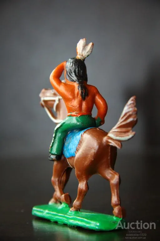 Купити индеец ГДР №097 ЖЕЛЕЗНАЯ РАКУШКА на коне №311 Фрихольд Фишер