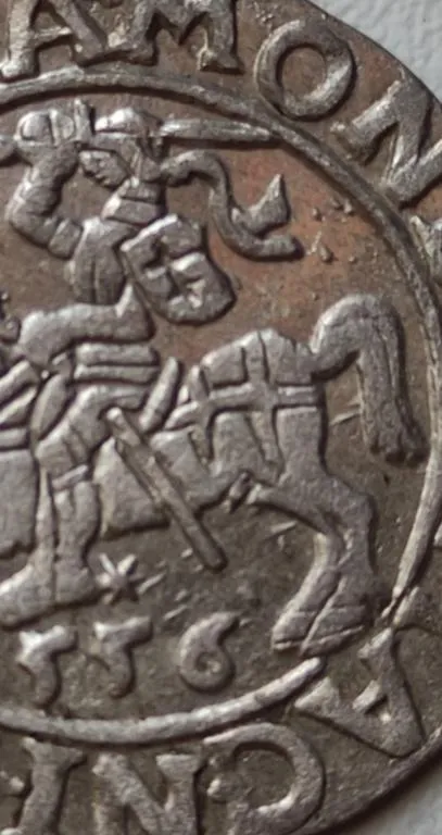Средневековая монета Серебряный полугрош 1556 года Литва ,отличное состояние ns363. Продаж